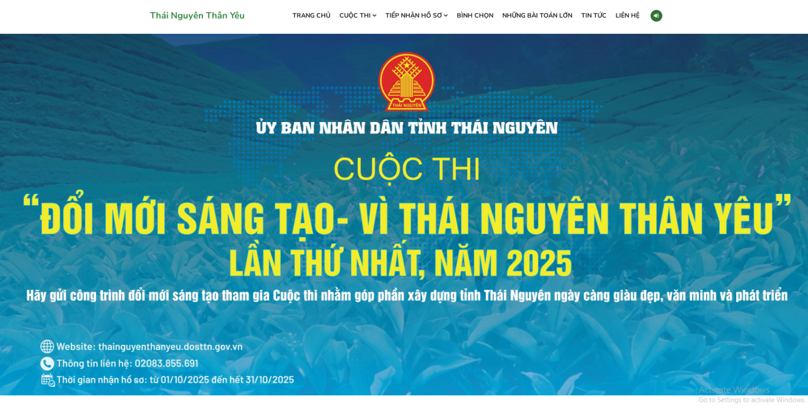 Tiếp nhận hồ sơ dự thi Cuộc thi “Đổi mới sáng tạo - Vì Thái Nguyên thân yêu” từ ngày 1/10
